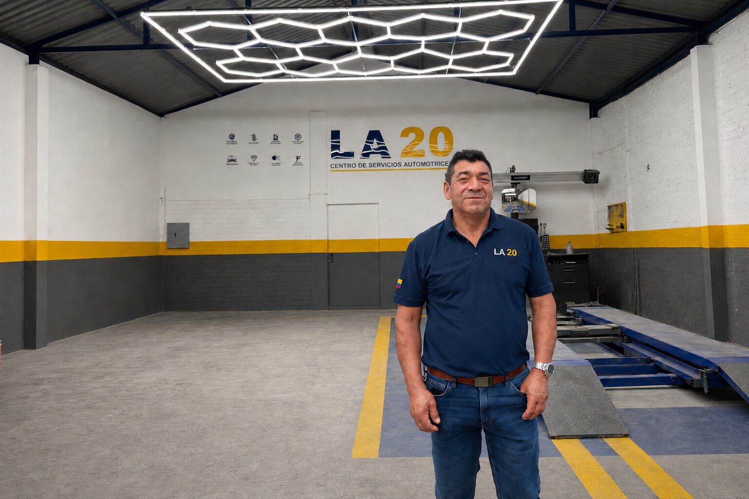 Don Ever, fundador de La 20, en el taller de Sogamoso